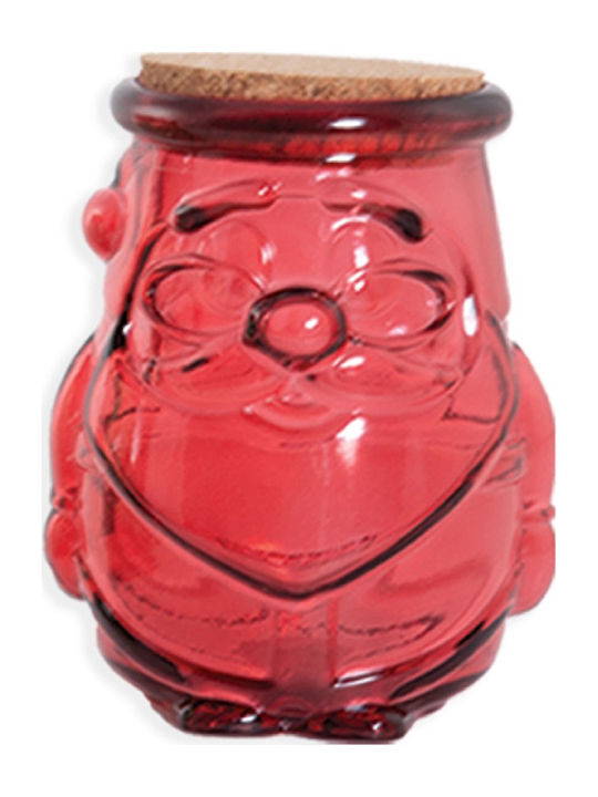 Nef-Nef Homeware Santa Claus Weihnachtliche Keksdose Glas Rot