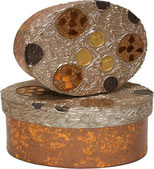 Marhome Weihnachtliche Figur Box Gold Höhe 5cm 2Stück