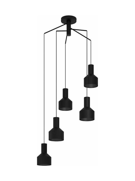 Eglo Casibare Pendant Chandelier for 5 Bulbs E27 Black