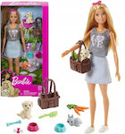 Barbie Κούκλα Picnic with Animals για 3+ Ετών