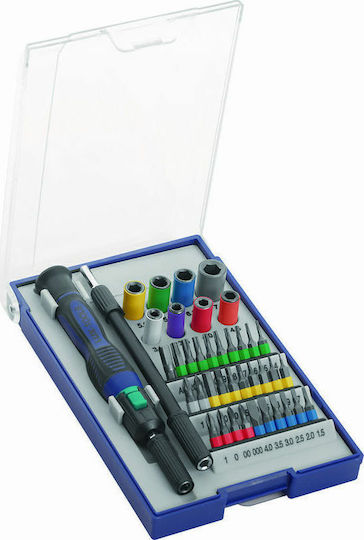Lux Tools Screwdriver with 40 Interchangeable Tips