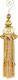 Lianos Weihnachtliche Quaste Plastik Gold 1Stück