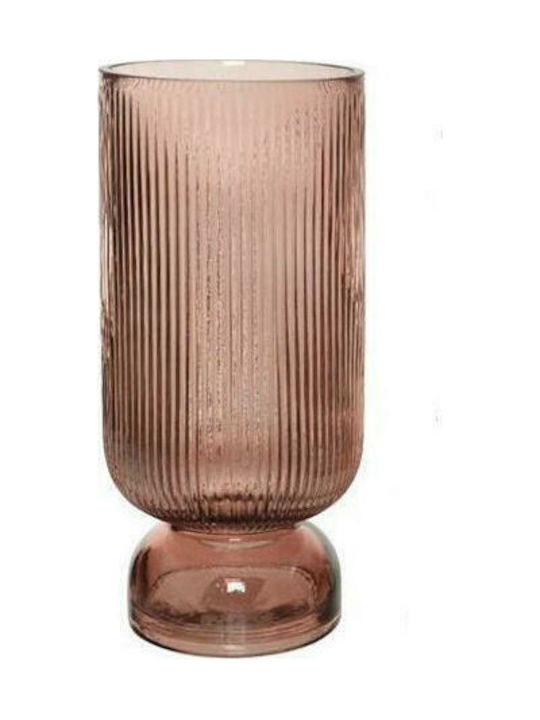 Kaemingk Glass Vase Blush Ροζ 15x15x30cm