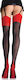 Leg Avenue 9705 Sexy Socks Black / Red