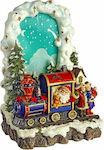 JK Home Decoration Illuminated Christmas Figure Train Height 32cm with Music