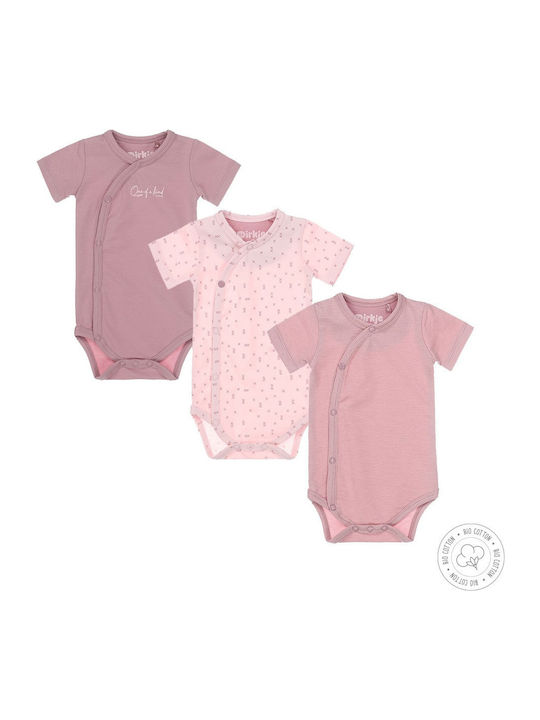 Dirkje Set Baby Unterwäsche Strampler Kurzärmelig Rosa