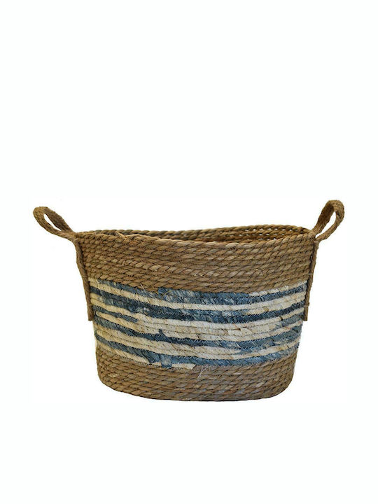 Wicker Decorative Basket Γκρι 38x30x27εκ. Atmosphera