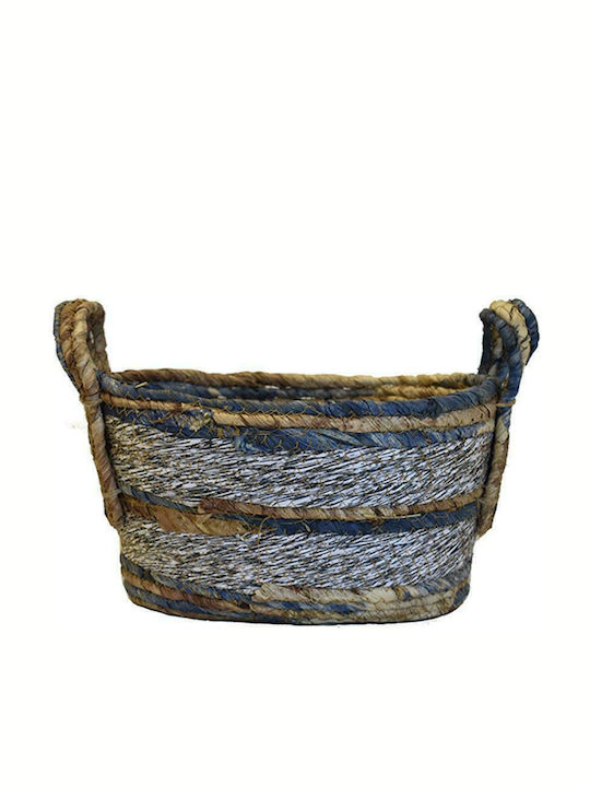 Wicker Decorative Basket Μπλε 29x21x16εκ. Atmosphera