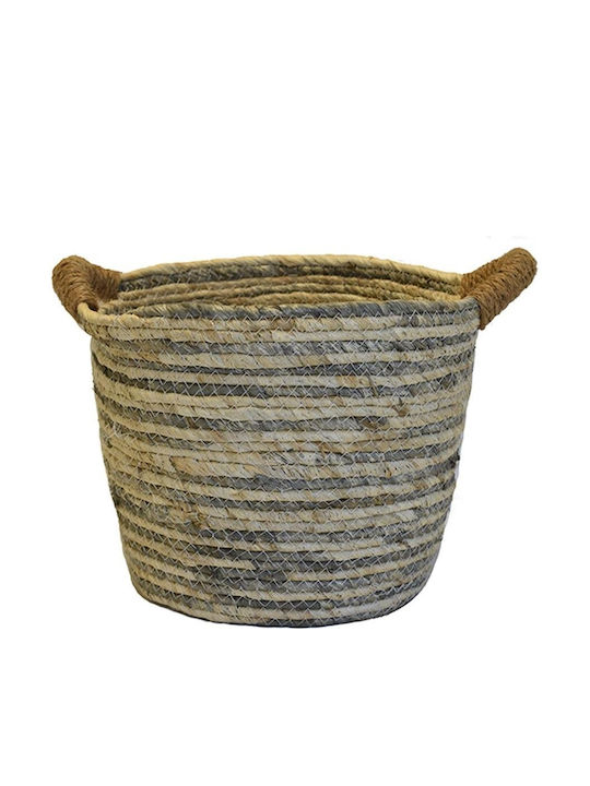 Wicker Decorative Basket Φυσικό 30x30x27εκ. Atmosphera