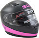 STR R1 Icon Full Face Helmet with Sun Visor ECE 22.05 Black/Pink Checkmate 693-30-3521000