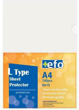 +Efo Plastic Sleeves for Documents A4 100pcs