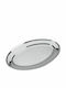 Veltihome Lido Servierplatte Oval Rostfreier Stahl Silber 30cm 1Stück
