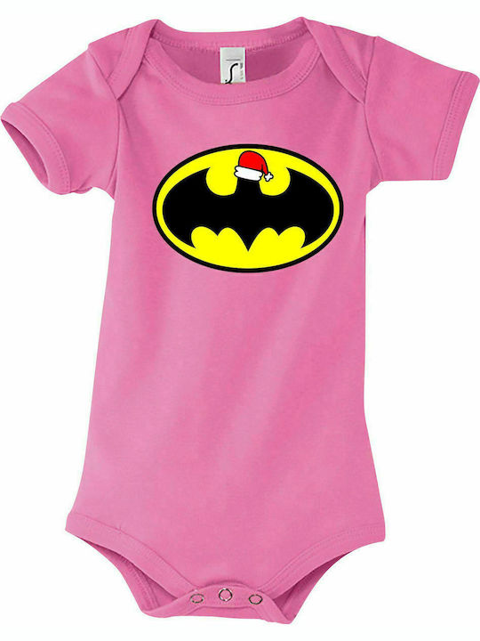 Baby Christmas Baby Shorts " Batman Baby Christmas ", Pink