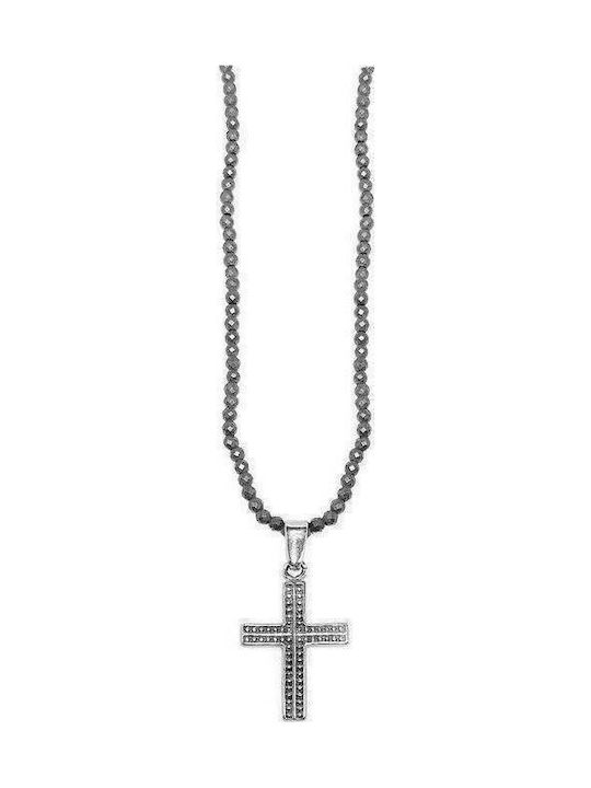 SENDAI Men's Necklace with Silver Cross - 33101