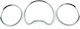 Car Instrument Panel Decoration Dashboard Rings for Mercedes W202 (1996-2001) / W208 CLK (1997-2002) / W210 (1995-1999) Silver in Silver Color 1200393S