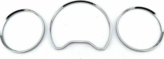 Car Instrument Panel Decoration Dashboard Rings for Mercedes W202 (1996-2001) / W208 CLK (1997-2002) / W210 (1995-1999) Silver in Silver Color 1200393S