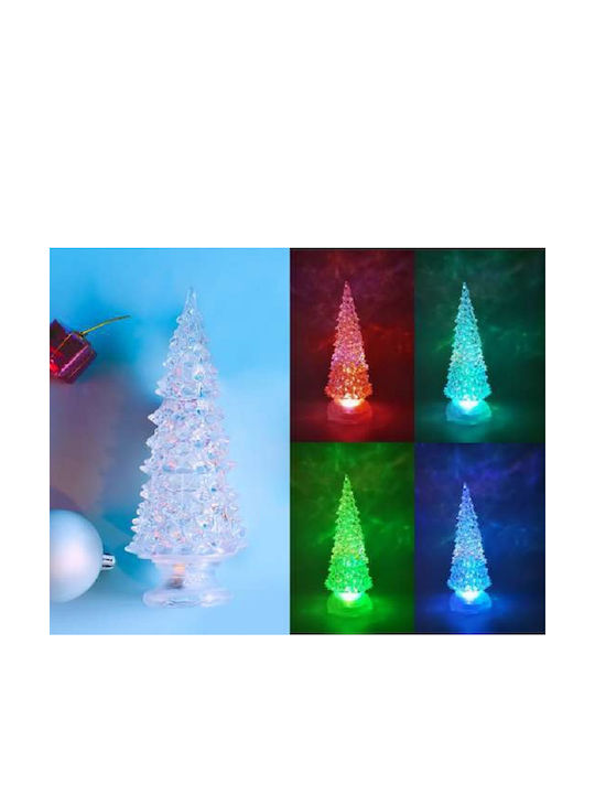 Christmas Decorative Illuminated Plastic Tree 25cm IP20 Battery Transparent