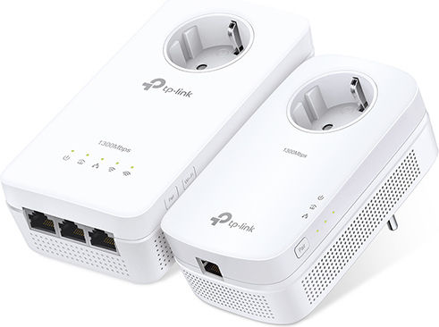 TP-LINK TL-WPA1300P KIT v3 Powerline Double Wi‑Fi 5 with Passthrough Socket and 3 Gigabit Ethernet Ports