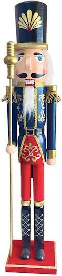 Aca Nutcracker de Crăciun Lemn Albastru Înălțime 60cm.