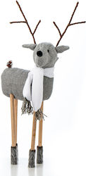 Aca Christmas Fabric Deer Figure Gray 45cm