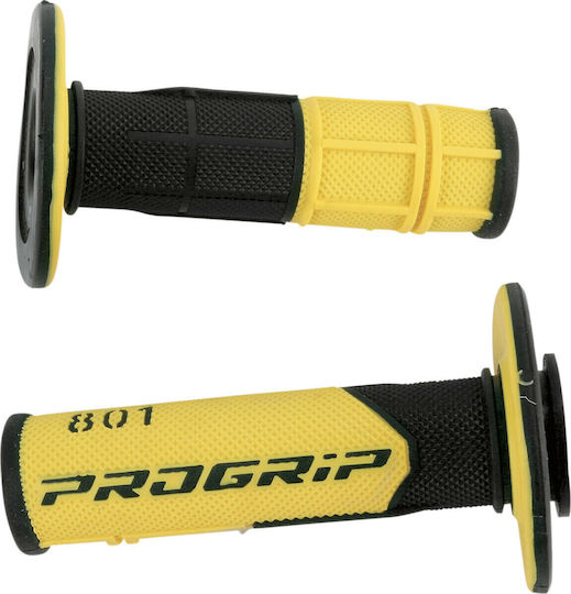 ProGrip Χειρολαβές Μοτοσυκλέτας Mx Double Density Offroad 801 Closed End Black/Yellow σε Κίτρινο χρώμα