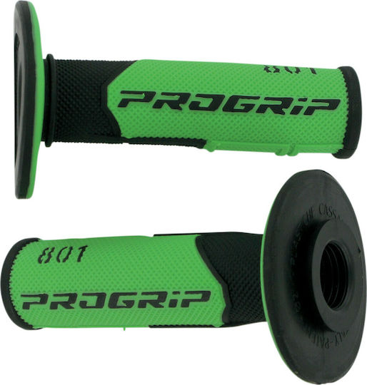 ProGrip Χειρολαβές Μοτοσυκλέτας Mx Double Density Offroad 801 Closed End Black/green σε Πράσινο χρώμα