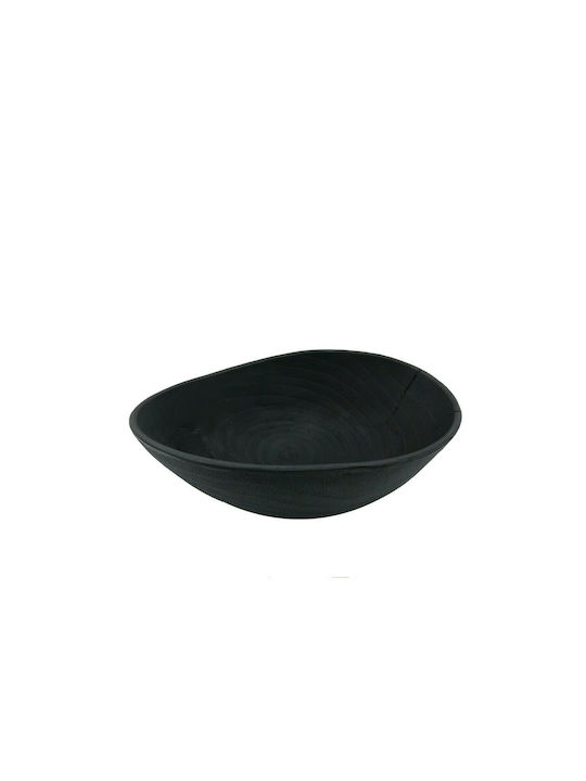 InTheBox Polyresin Decorative Bowl Bulat 34x25.5x14cm Μαύρο