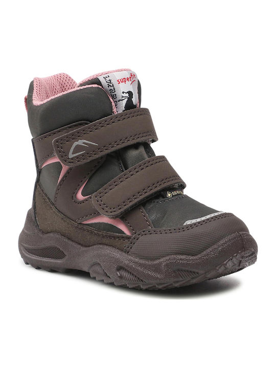 Superfit Kids Snow Boots with Hoop & Loop Closure Brown