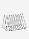 Madam Stoltz Metallic Magazine Rack Black 30x20x21cm
