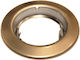 Adeleq Rundes Metallisches Rahmen Für Deckenstrahler GU10 Gold 7,8x7,8cm
