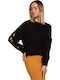 MOE M539 Damen Langarm Pullover Schwarz MOE539