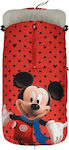 Interbaby Mickey Universal Ποδόσακος Καροτσιού Κόκκινος με Βελούδινη Επένδυση 105x46εκ.