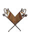 Karageorgos Bros Metallic Magazine Rack Brown 33x28x37cm