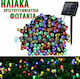 100 Λαμπάκια LED 10μ. RGB Ηλιακά σε Σειρά