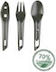 Mil-Tec Camping Cooking Utensils Set Spoon Knif...