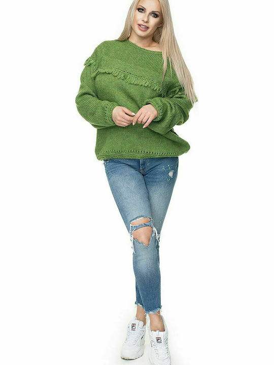 PeeKaBoo 30062 Women's Long Sleeve Sweater Green 131605