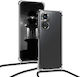 KWmobile Back Cover Silicone with Strap Transparent / Black (Huawei Nova 9 / Honor 50)