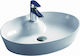 Formavita Aufgesetztes Waschbecken Porzellan 54.4x40x10.5cm Weiß