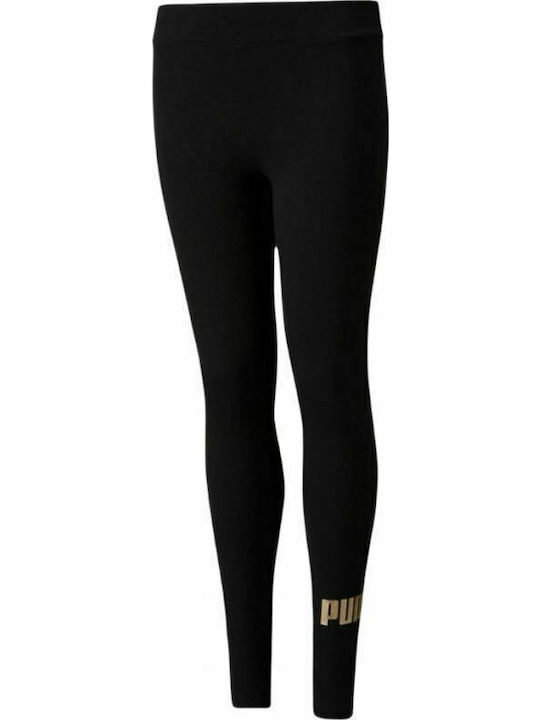 PUMA Kinder Leggings Sport Lang Schwarz Ess+ Logo