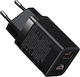 Baseus Charger Without Cable with USB-A Port and USB-C Port 30W Power Delivery Blacks (Super Si Pro)