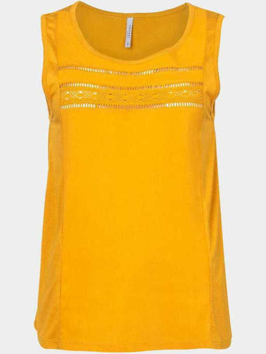 Women's sleeveless top with round neckline Tiffosi (10033754-JESTER-ORANGE)