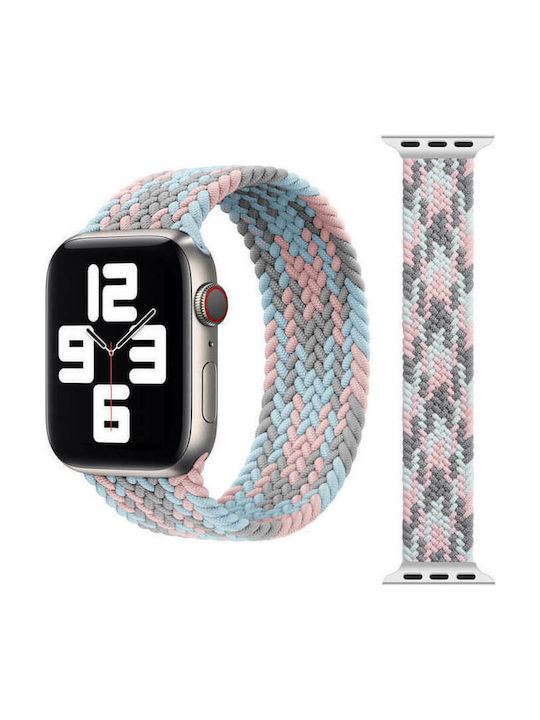 Wiwu Solo Loop (S) Armband Stoff Gray/Pink/Lake Blue (Apple Watch 38/40/41mm)