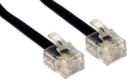 FT Electronics Flat Τηλεφωνικό Καλώδιο RJ11 6P4C 1m Μαύρο (FTT16-306) FT Electronics Flat Τηλεφωνικό Καλώδιο RJ11 6P4C 1m Μαύρο (FTT16-306)