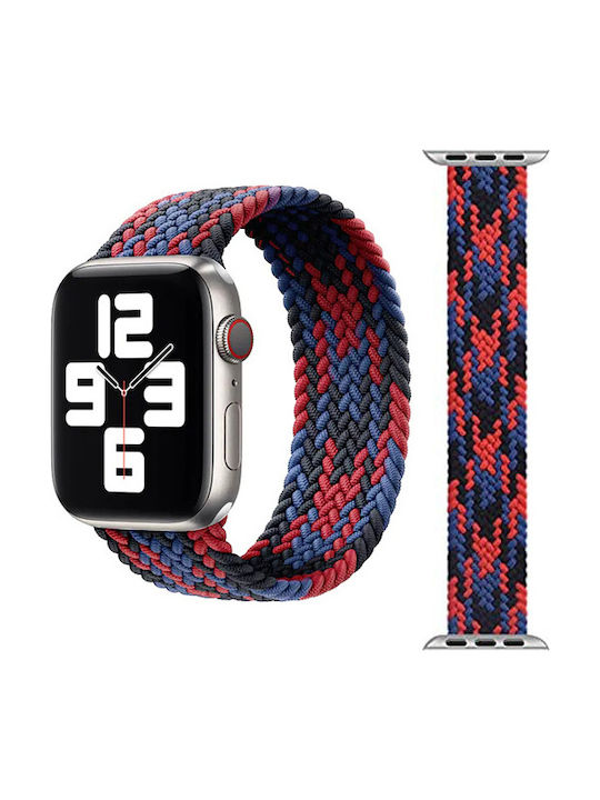 Wiwu Solo Loop M Λουράκι Υφασμάτινο Black/Red/Dark Blue (Apple Watch 38/40/41mm)