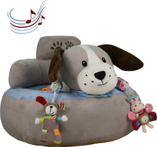 Beanbag Cățeluș 55x50x60 cm Gri