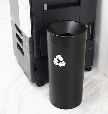 Viomes Recycling Plastic Waste Bin 36lt Black