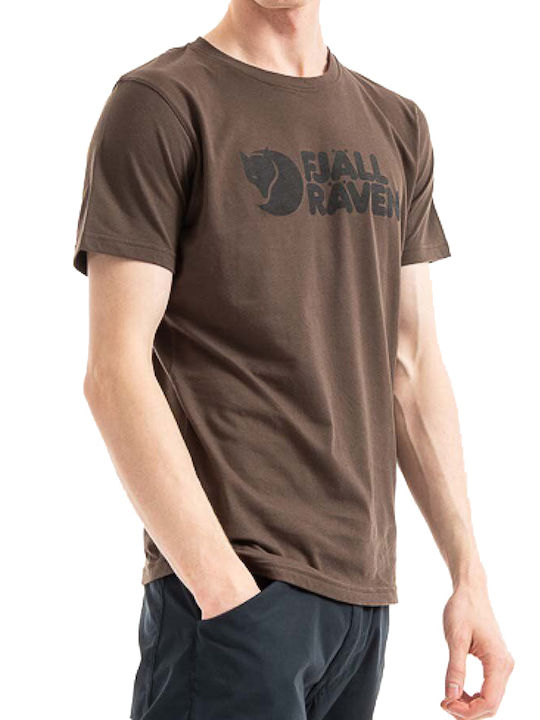 Fjallraven Ανδρικό T-shirt Dark Olive με Λογότυπο