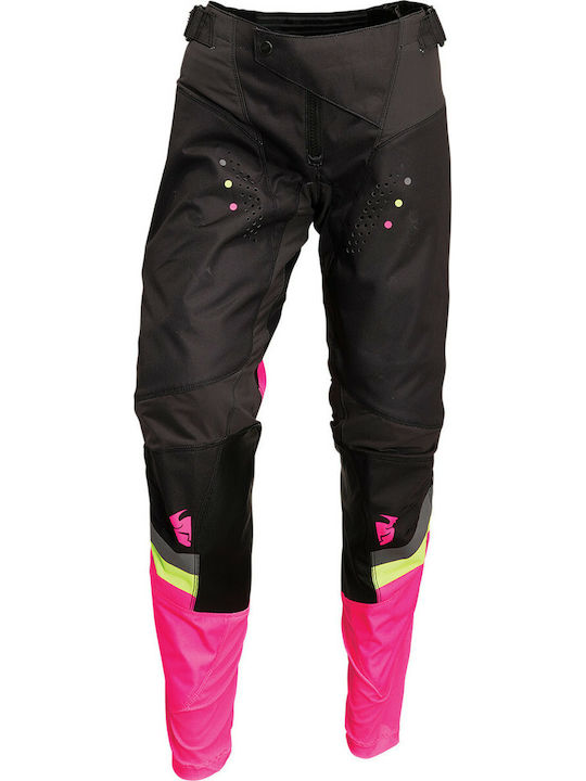 Thor Pulse Rev Καλοκαιρινό Γυναικείο Παντελόνι Motocross Charcoal/Pink