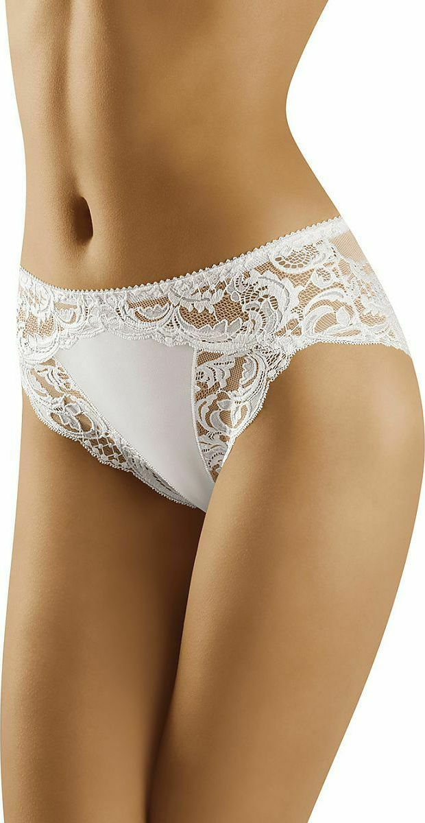 Slips Femme WOLBar Eco-la - 90% Coton - Haute Taille - Broderies Fleuries - Confort Quotidien