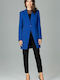 Lenitif K497 Lang Damen Mittellang Blazer Blau